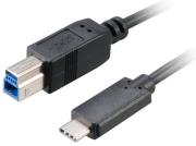 akasa ak cbub28 10bk usb 31 type c type b cable 100cm photo