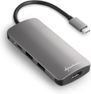 sharkoon usb 30 type c multiport adapter dark grey photo