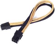 silverstone pp07 ide6bg 6 pin pci e to 6 pin pci e cable 250mm black gold photo