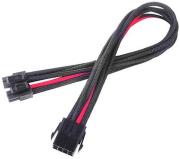 silverstone pp07 eps8br eps 8 pin to eps atx 4 4 pin cable 300mm black red photo