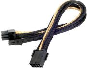silverstone pp07 pcibg pci 8 pin to pcie 6 2 pin cable 250mm black gold photo