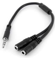 startech 35mm 4 pin to 2x 3 pin 35mm headset splitter adapter photo