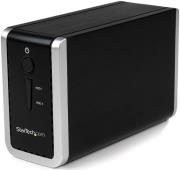startech dual bay 35 sata external hard drive enclosure usb 30 photo