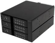 startech 3 bay aluminum trayless hot swap mobile rack backplane for 35 sas ii sata iii hdd photo