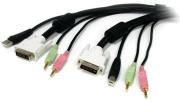 startech 4 in 1 usb dvi kvm cable with audio and microphone 3m photo
