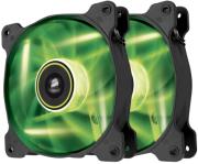 corsair air series sp120 led green high static pressure 120mm fan dual pack photo