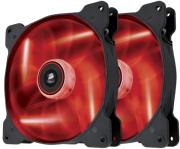 corsair air series sp140 led red high static pressure 140mm fan dual pack photo