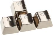 king mod metal keycaps wasd set for led keyboards silver photo