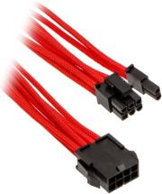 phanteks 6 2 pin pcie extension 50cm sleeved red photo