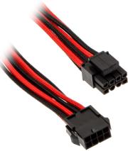 phanteks 8 pin eps12v extension 50cm sleeved black red photo