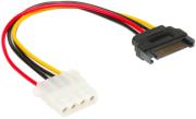 akasa ak cbpw03 15 sata psu power to 4 pin molex connector adapter photo