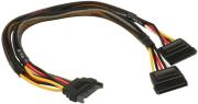 akasa ak cbpw05 30 sata power splitter male 15 pin sata to 2x 15pin sata female photo