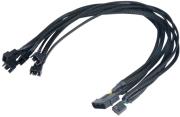 akasa ak cbfa03 45 flexa fp5 silent smart pwm cable for 5 pwm case fans and coolers photo