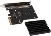 aqua computer kryom2 pcie 30 x4 adapter for m2 ngff pcie ssd m key with passive heatsink photo