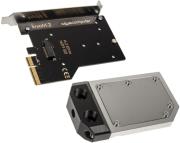 aqua computer kryom2 pcie 30 x4 adapter for m2 ngff pcie ssd m key with nickel plated water bloc photo