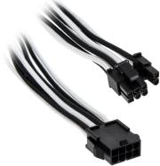 phanteks 6 2 pin pcie extension 50cm sleeved black white photo