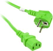kolink power cable schuko to iec connector c13 18m green photo