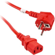 kolink power cable schuko to iec connector c13 18m red photo