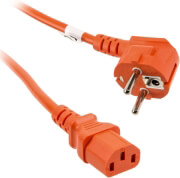 kolink power cable schuko to iec connector c13 18m orange photo
