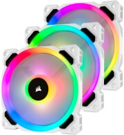 corsair ll120 rgb 120mm dual light loop white rgb led pwm fan triple pack with lighting node pro photo