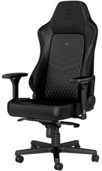 noblechairs hero real leather gaming chair black black photo