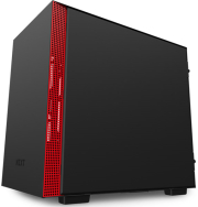 case nzxt h210 mini itx tower black red photo
