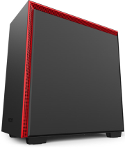 case nzxt h710 midi tower black red photo