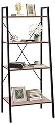 bibliothiki bellamy hm240801 sonama me mayro metalliko skeleto 60x35x145 cm photo