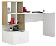 grafeio melaminis me bibliothiki hm899302 leyko sonama 149x48x105y cm photo grafeio melaminis me bibliothiki hm899302 leyko sonama 149x48x105y cm photo