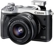 canon eos m6 kit silver ef m 15 45mm f 35 63 is stm photo