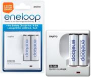 sanyo eneloop quick charger mdr02 2xaa batteries photo