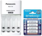 panasonic eneloop charger bq cc16 4x bk 3mcce aa 1900mah photo