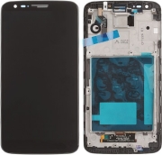 lcd display and digitizer touch screen with frame for lg g2 d802 black 3g010045 photo