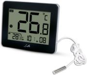 life wes 201 digital thermometer with indoor and outdoor temperature black photo