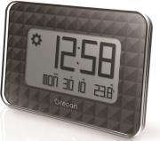 oregon scientific jw208 bk glaze digital wall clock weather station jumbo black photo