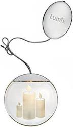 krinner deco highlights silver 10cm led light with acrylic motif candles 76102 photo