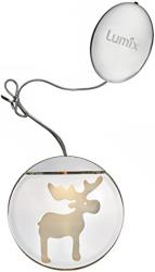 krinner deco highlights silver 10cm led with acrylic motif elk 76103 photo