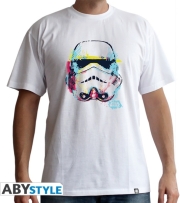 star wars t shirt graphic trooper man ss white l photo