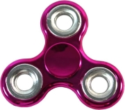 fidget spinner toy pink silver metal photo