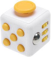 fidget cube white yellow photo