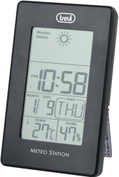 trevi me3104 weather station with clock black photo