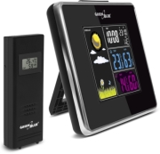 greenblue gb142 wireless weather station in out temperature humidity usb charger black photo