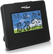 greenblue gb148b weather station clock moon calendar black photo