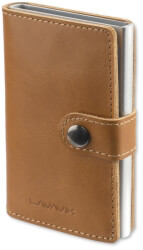 lavavik anti rfid nfc wallet with buckle brown photo