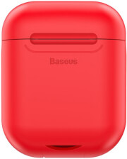 baseus wireless charger case for apple airpods red photo