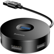 baseus adapter hub usb 30 to 4xusb black photo