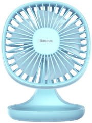 baseus pudding shape fan 3 speeds adjustable desktop cooling fan blue photo