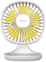 baseus pudding shape fan 3 speeds adjustable desktop cooling fan white photo