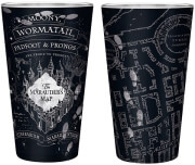 harry potter marauders map 400ml large glass abyver130 photo