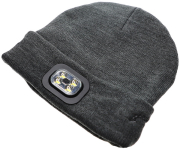 4smarts basic wireless headset beanie with led and cuff grey photo